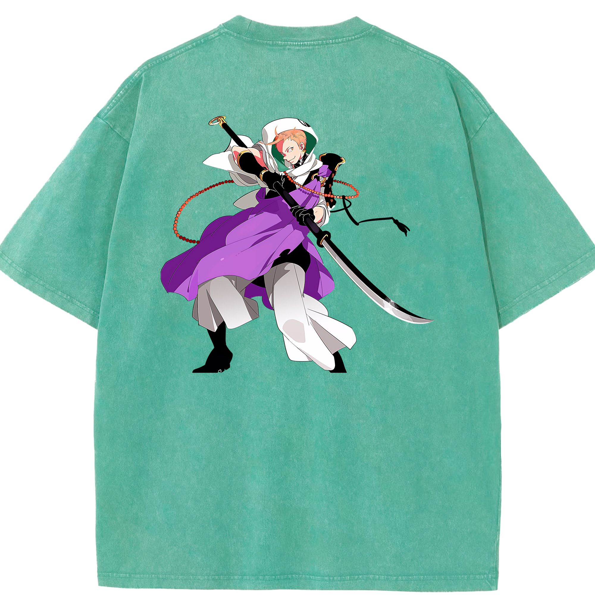 （画像用） 刀剣乱舞 Touken Ranbu 綿100% ヴィンテージ風 半袖Tシャツ（背面プリント）